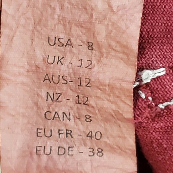 Nasty Gal Collection Womens Jeans Size 9 Cropped Denim Cranberry Red - Picture 11 of 12